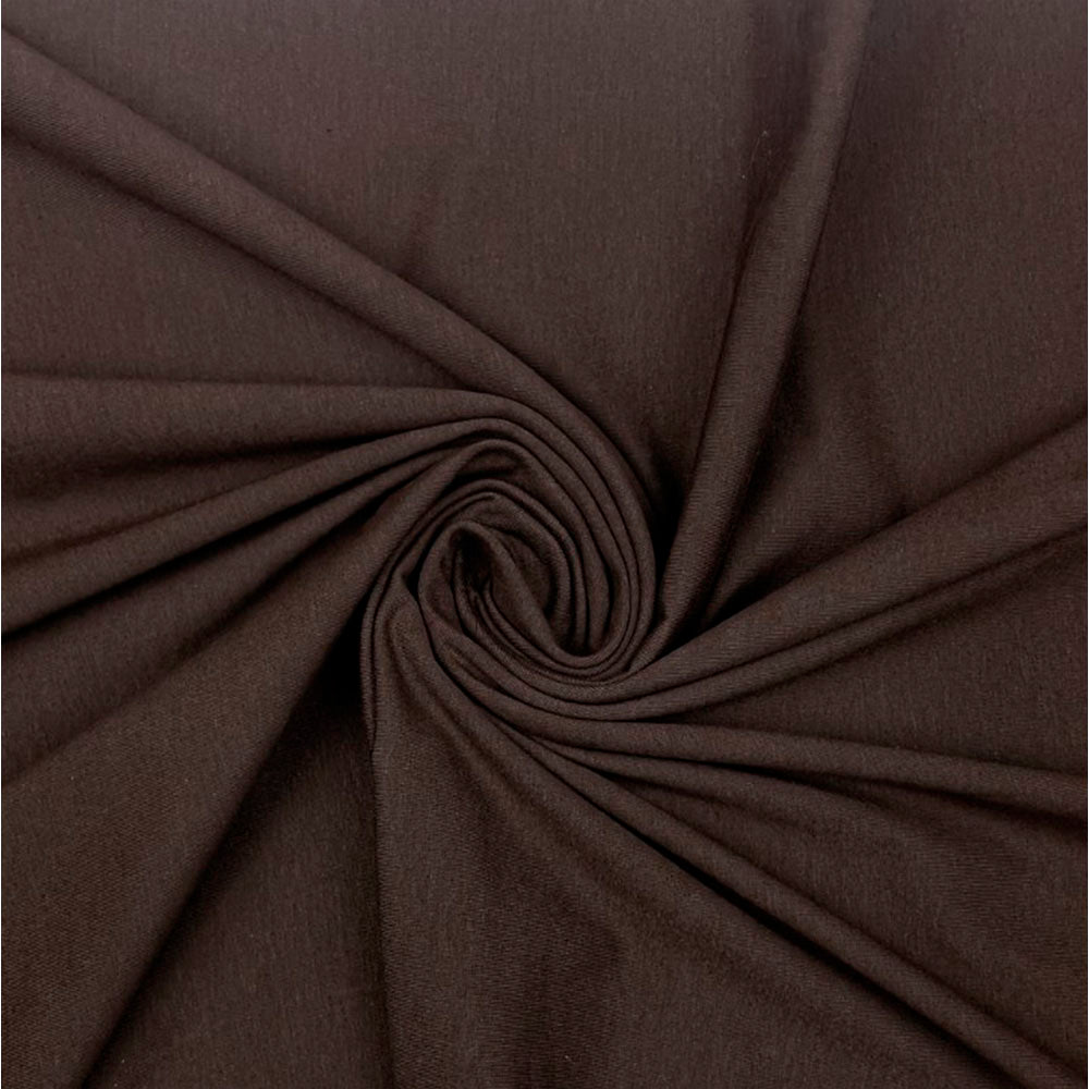 Dark Mocha - Ensfarvet bomuldsjersey