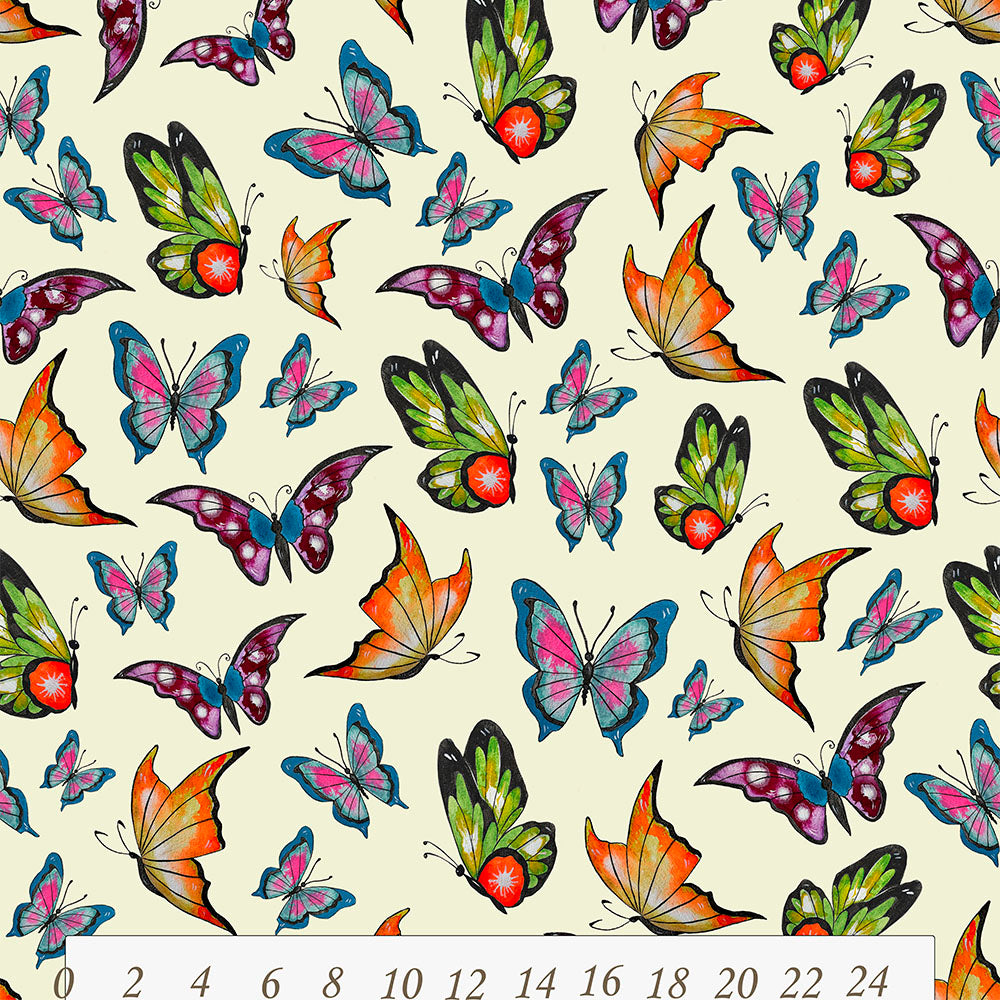 Sommerfugle - specialdesignet bomuldsjersey
