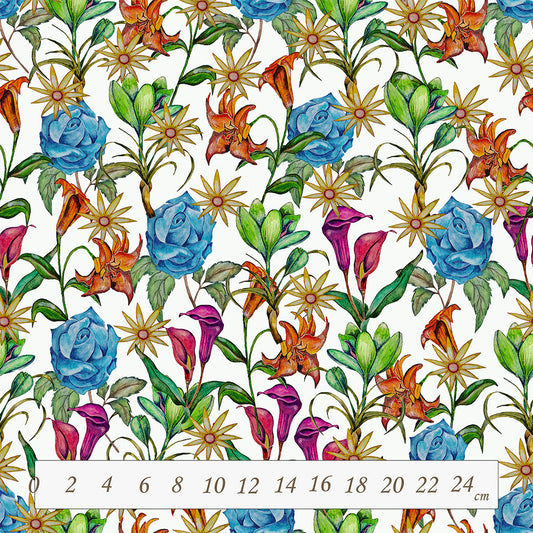 Blomster - specialdesignet bomuldsjersey