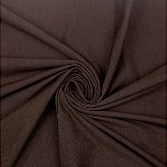 Dark Mocha - Ensfarvet bomuldsjersey
