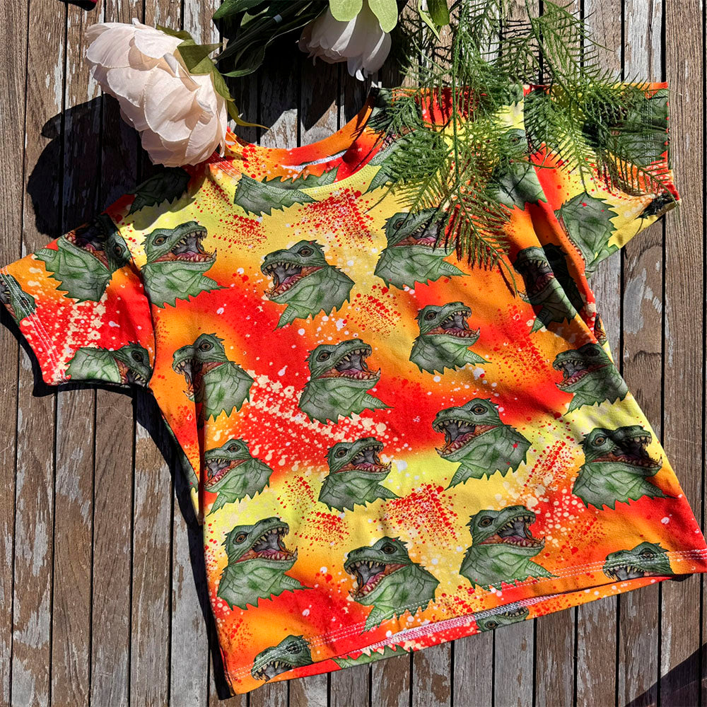 T-rex - specialdesignet bomuldsjersey